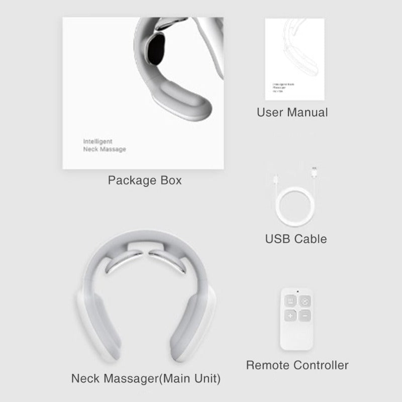 RelaxWave Portable Neck Massager with Heat Therapy