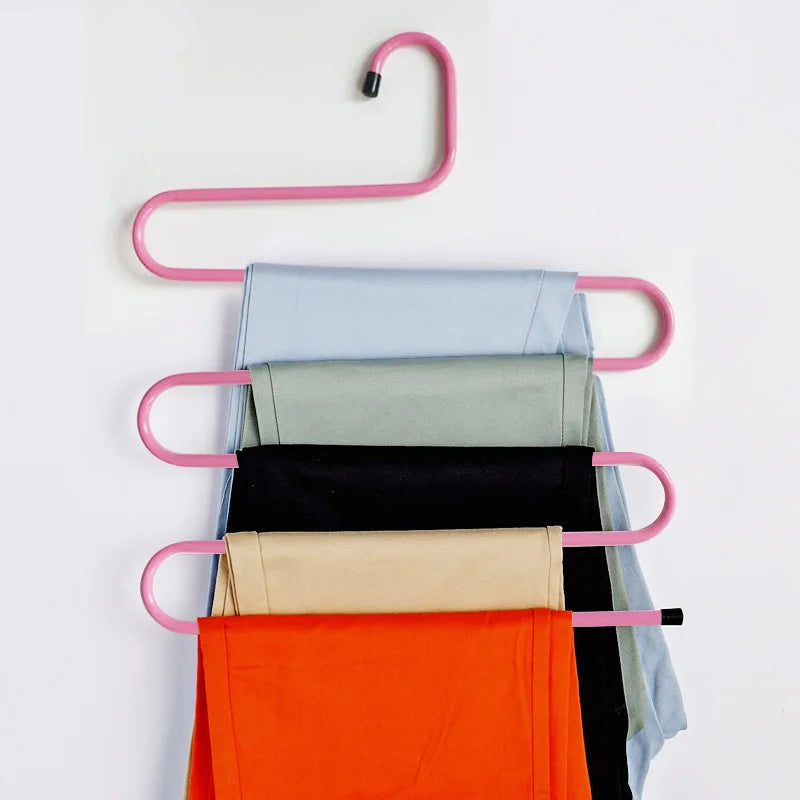 Space-Saving 5-Layer Non-Slip Hangers for Closet Organization