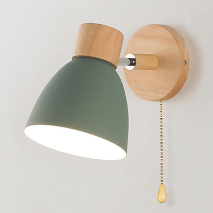 Wall Light in Scandinavian Design with Pull Switch Feature