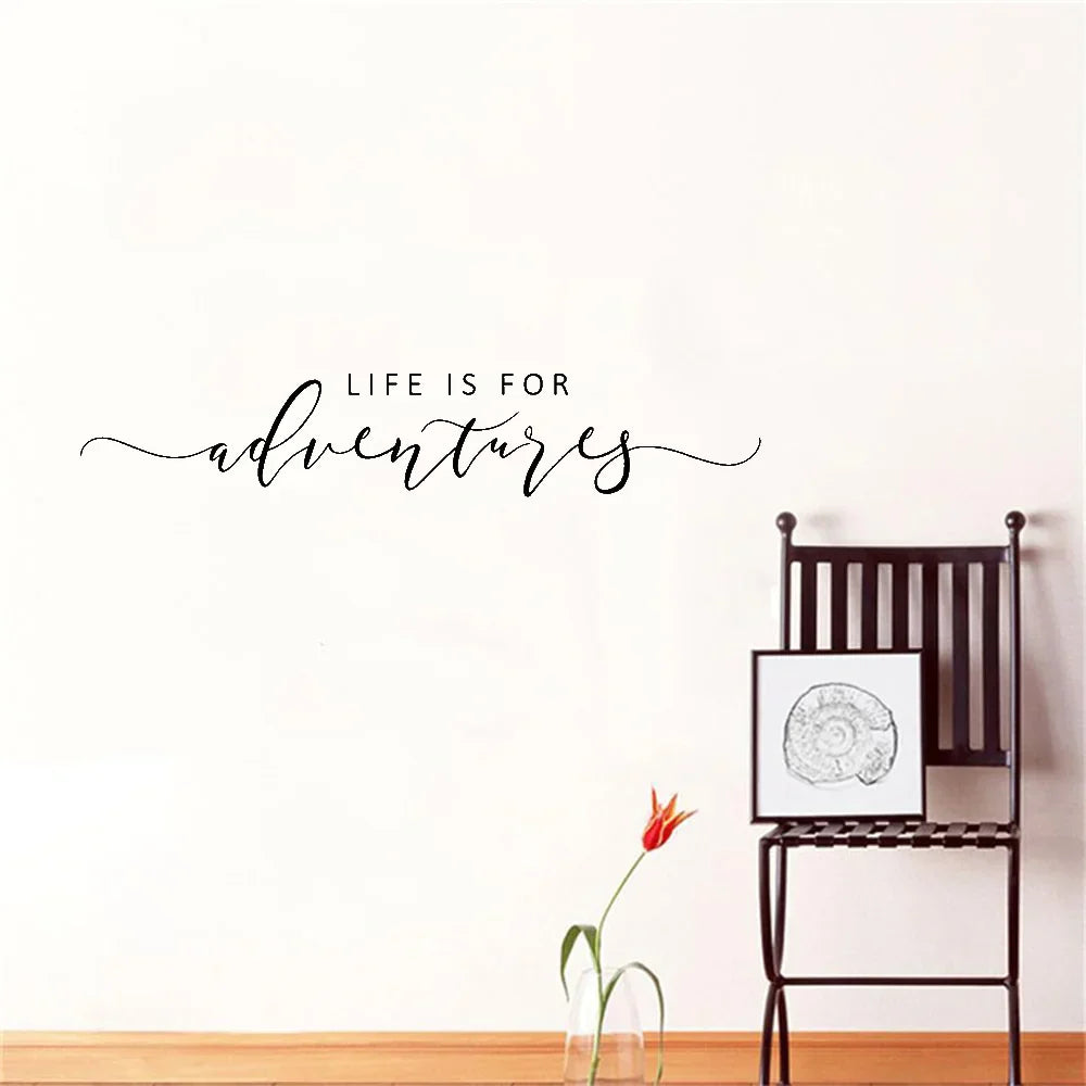 Inspiring Adventure Quote Wall Decal for Creative Spaces