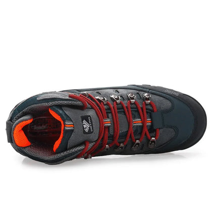 TrailBlazer Men's Waterproof Leather Hiking Boots – Insulated Non-Slip Outdoor Shoes for Winter Adventures