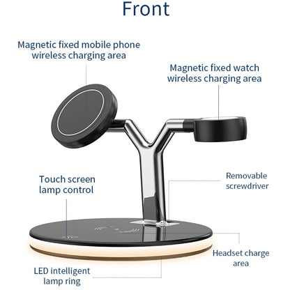 Dual Device Charging Station with Magnetic Alignment