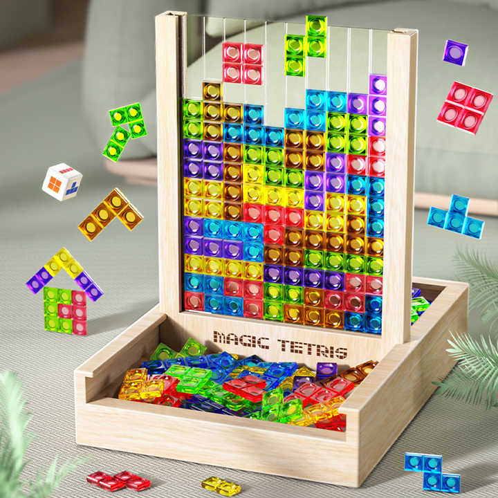 Wooden Tetris Game (Standard Model) – Classic Puzzle Toy