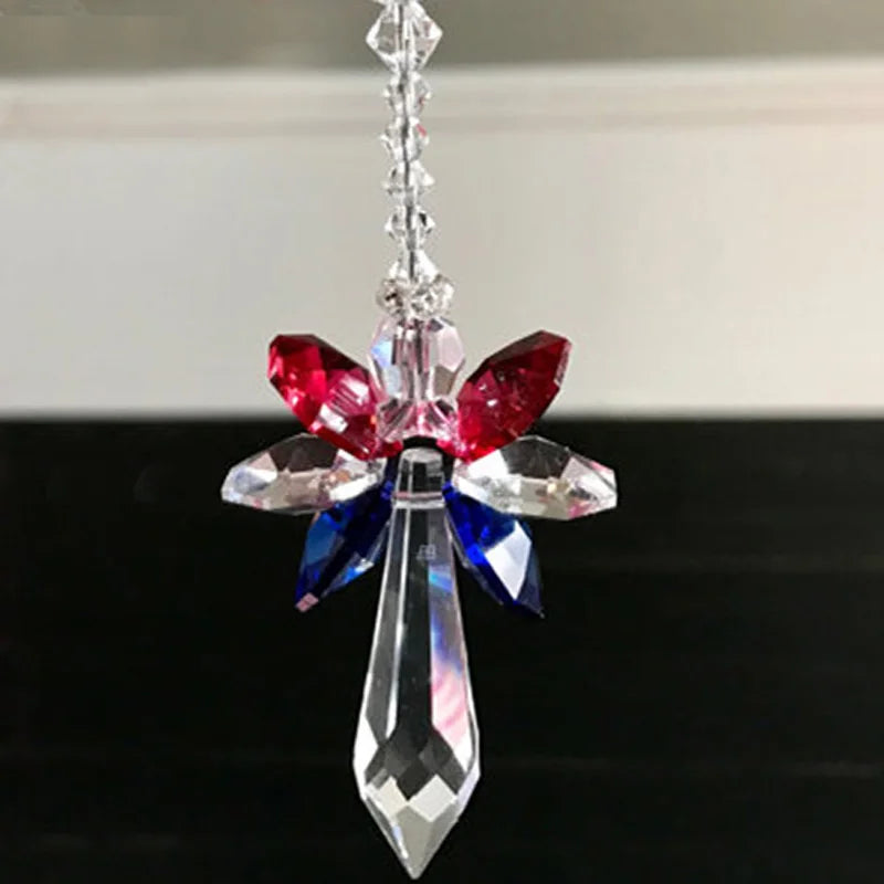Rainbow Guardian Angel Crystal 12 cm | Glass Pendant | Home & Garden Decor