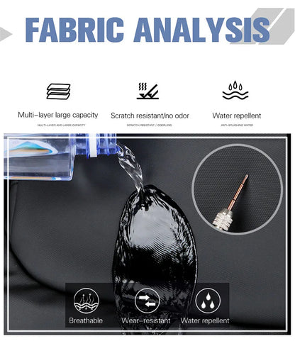 Large 17-Inch Waterproof Laptop Backpack with USB Charging