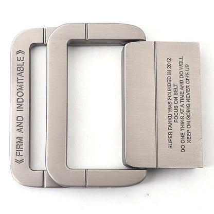 Unisex Adjustable Canvas Belt with Double Metal Ring Buckle