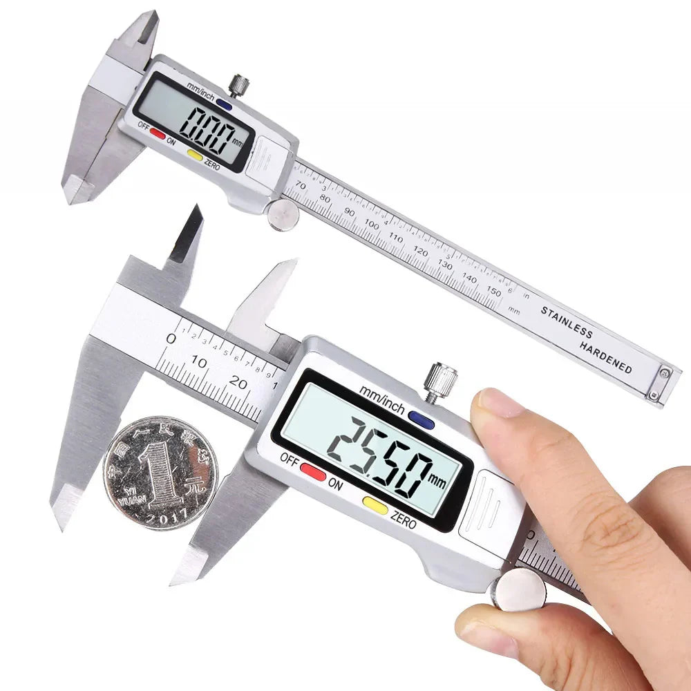 Digital Caliper | Stainless Steel LCD | Precision Tool for Workshop and Modeling