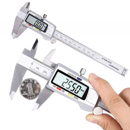 Digital Caliper | Stainless Steel LCD | Precision Tool for Workshop and Modeling