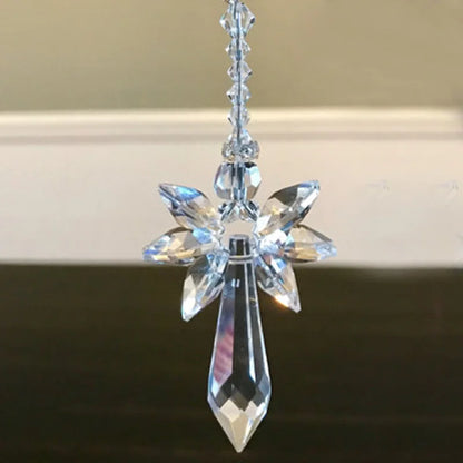 Rainbow Guardian Angel Crystal 12 cm | Glass Pendant | Home & Garden Decor