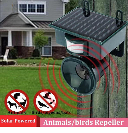 Weatherproof Solar Bird Deterrent with PIR Motion Sensor and Natural Sounds