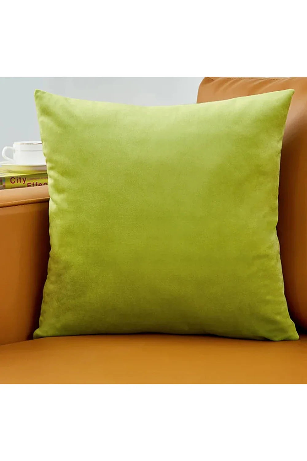 Velvet Cushion Cover in Beige Color