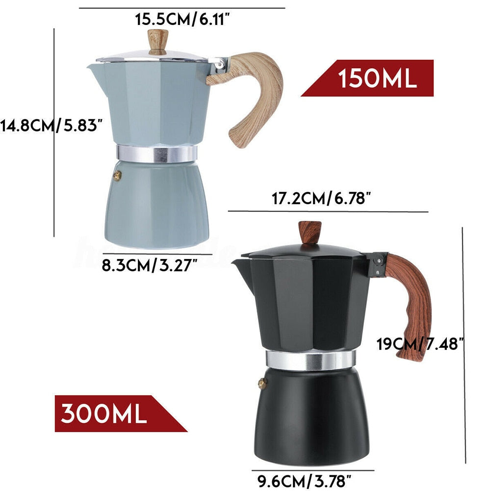 Italian Espresso Coffee Maker - Stylish Pot Design