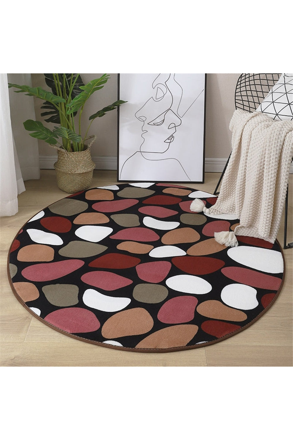 Coral Patterned Beef Rug