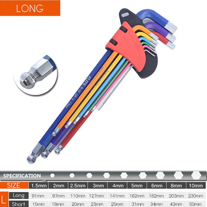 9-Piece Hex Key Set for Various Applications