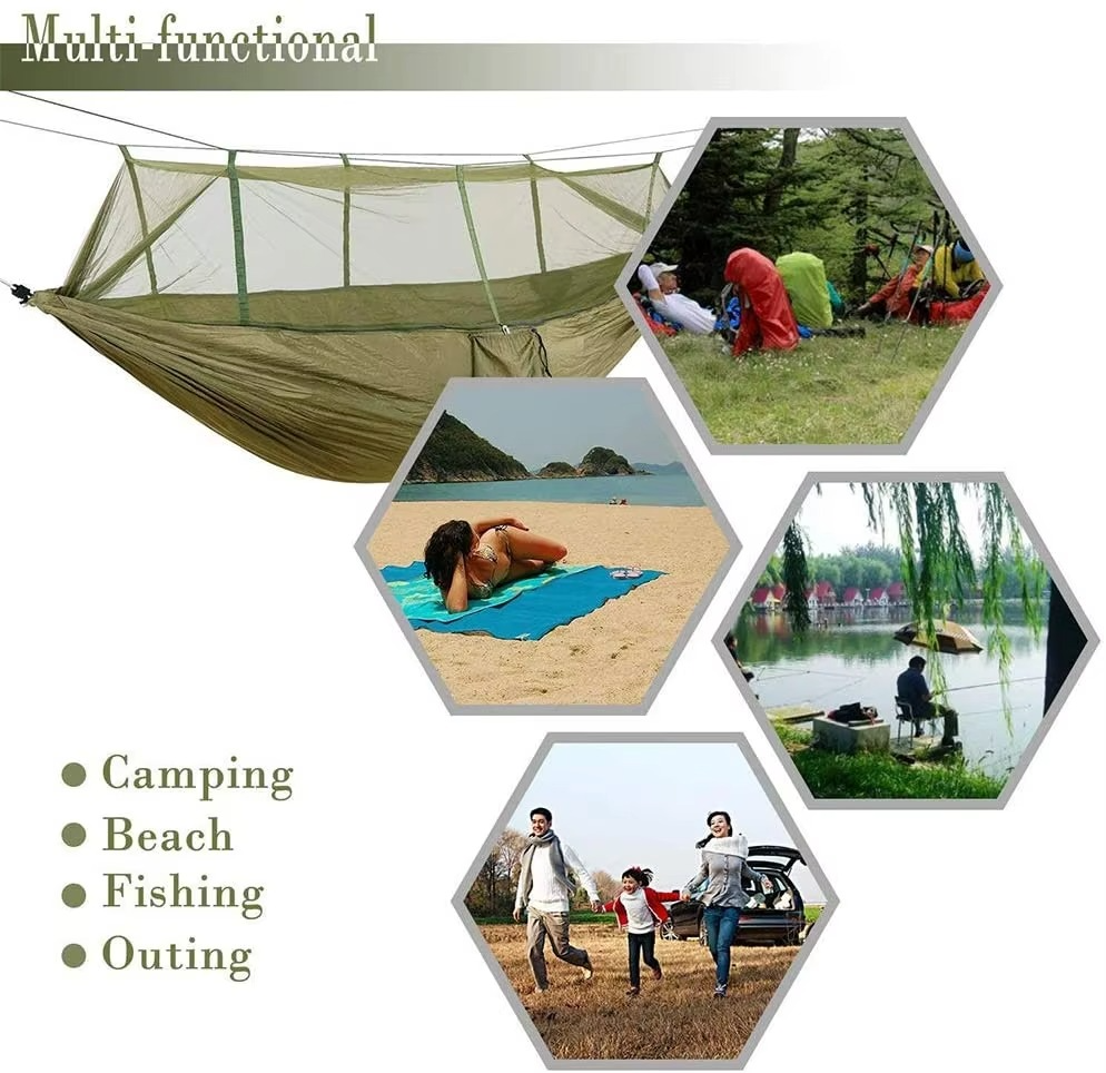 Camping Hammock for Two with Insect Protection Netting