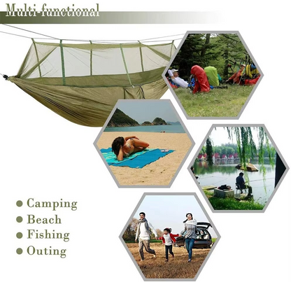 Camping Hammock for Two with Insect Protection Netting