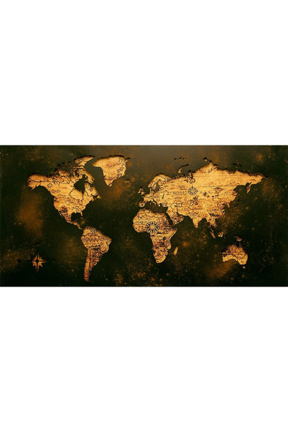 World Map Canvas Art for Home Decor