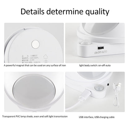 Magnetic Night Light with 360-Degree Rotating Water Drop Design