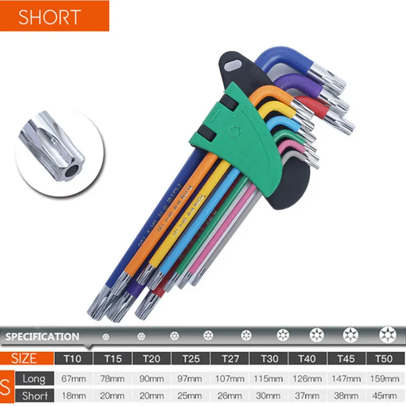 9-Piece Hex Key Set for Various Applications