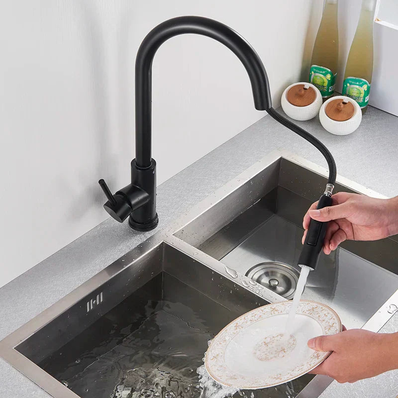 Touch Sensor Kitchen Faucet with Pull-Out Spray Head – Brushed Nickel