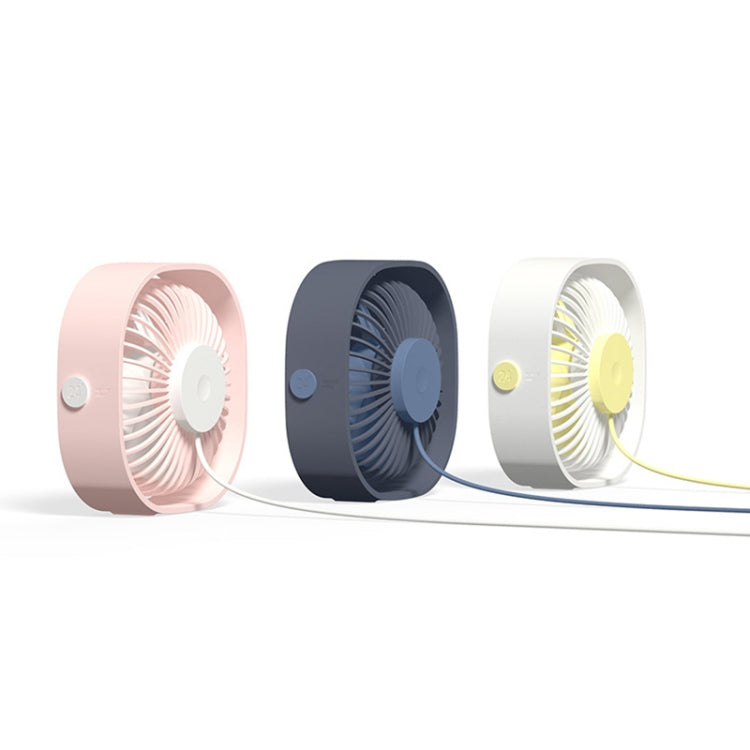 Mini USB Desktop Fan with 3 Speed Settings - 360 Degree Rotation (Pink)