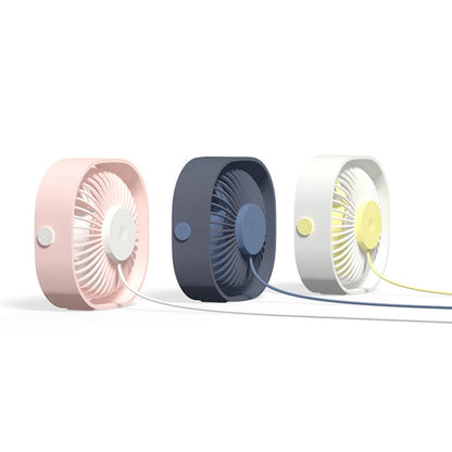 Mini USB Desktop Fan with 3 Speed Settings - 360 Degree Rotation (Pink)