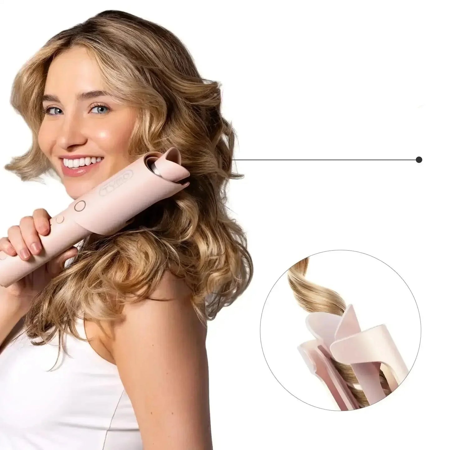Wireless Curling Iron – Adjustable Temperature – Sleek Design