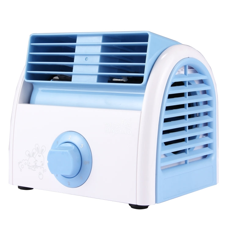 Mini Desktop Fan with No Blade – 30W Silent Turbine for Home & Office, 3 Speed Settings, AC 220V (Blue)