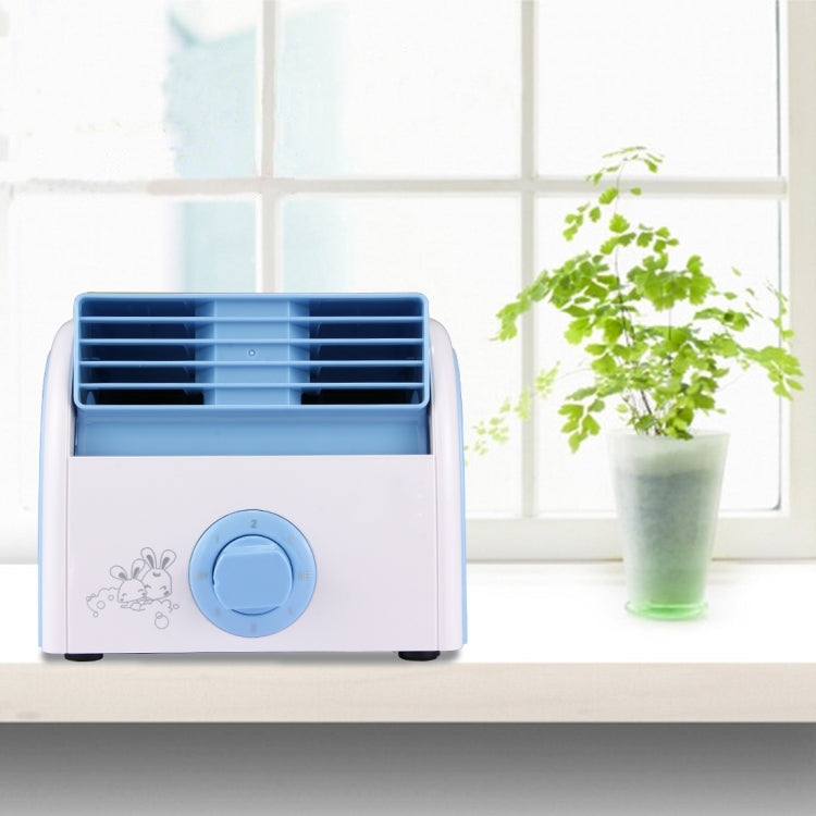Mini Desktop Fan with No Blade – 30W Silent Turbine for Home & Office, 3 Speed Settings, AC 220V (Blue)