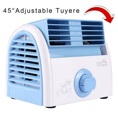 Mini Desktop Fan with No Blade – 30W Silent Turbine for Home & Office, 3 Speed Settings, AC 220V (Blue)