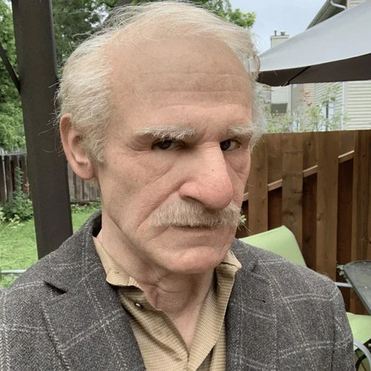 Old Man Latex Mask for Halloween and Cosplay - Realistic with Movable Mouth