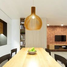 Ceiling Light with Wood Finish – Geometric Pendant Design