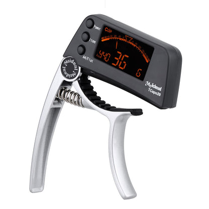 2-in-1 Guitar Capo and Tuner with LCD Display - TuneGrip