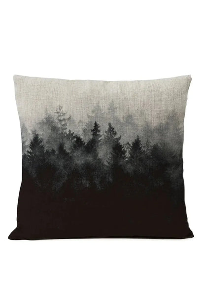 Linen Cushion Cover with Bear Design