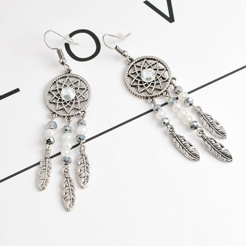 Enchanting Silver Gemstone Drop Earrings