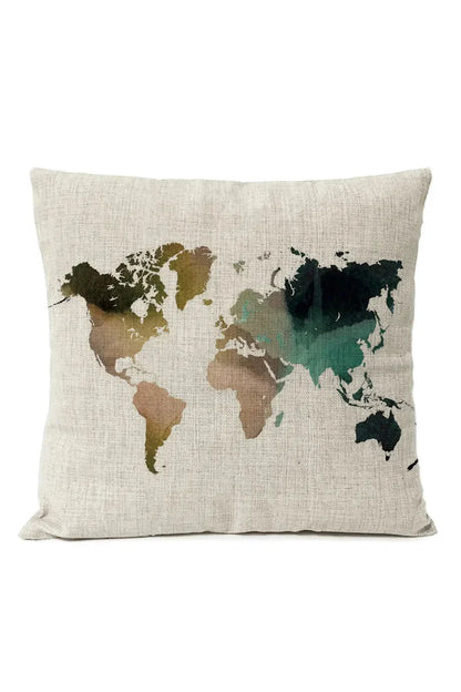 Linen Cushion Cover with Bear Design