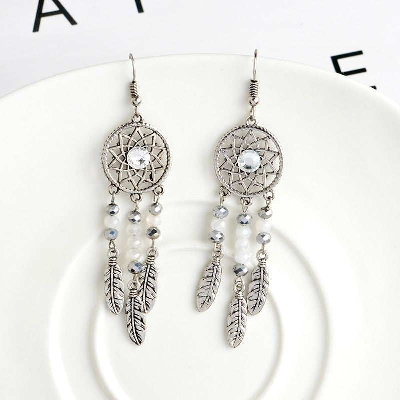 Enchanting Silver Gemstone Drop Earrings