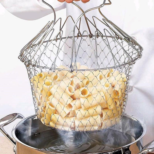 Collapsible Multipurpose Strainer Basket for Cooking
