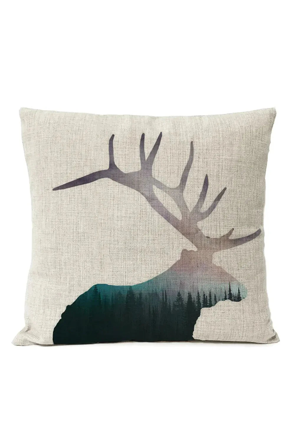 Linen Cushion Cover with Bear Design
