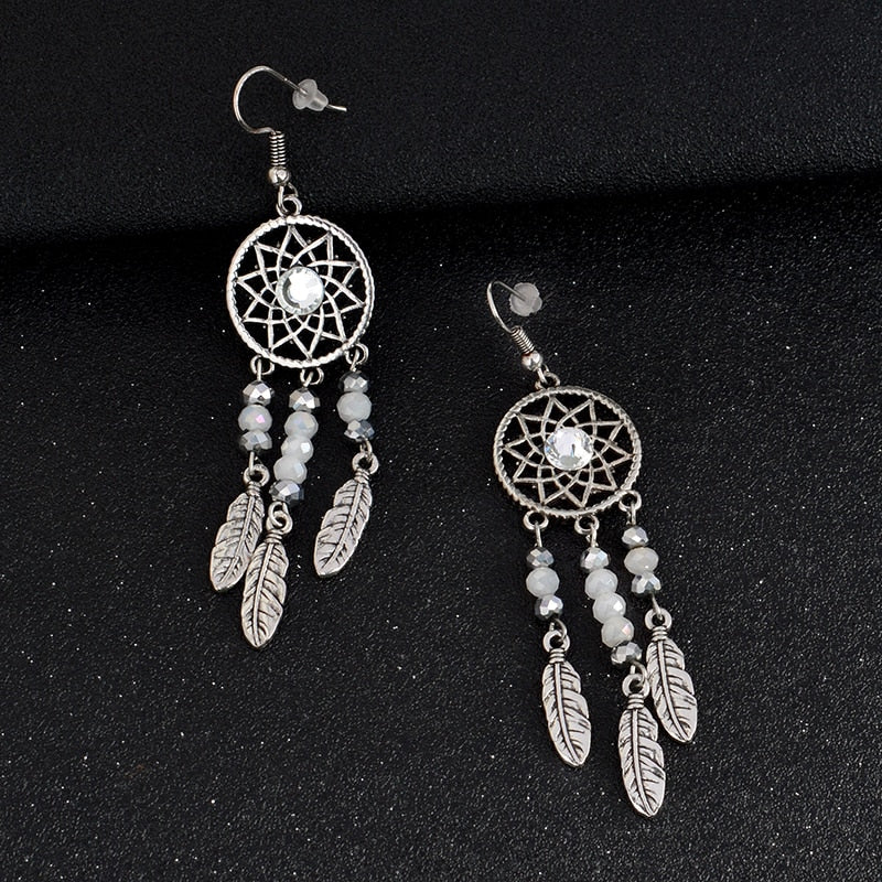 Enchanting Silver Gemstone Drop Earrings