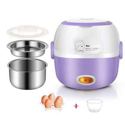 Electric Lunch Box with Steamer – 1L Capacity, 200W Power