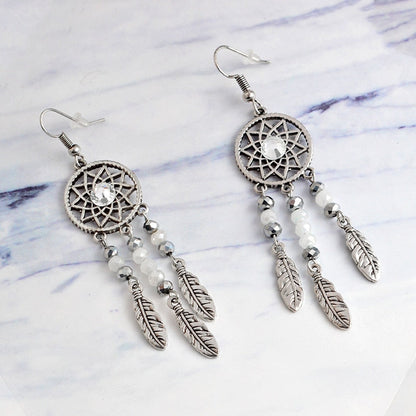 Enchanting Silver Gemstone Drop Earrings