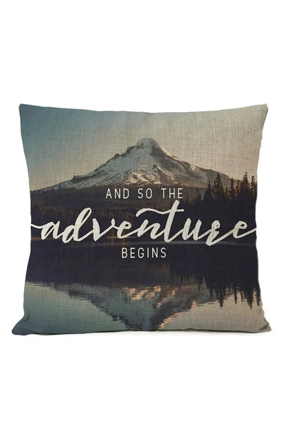 Linen Cushion Cover with Bear Design