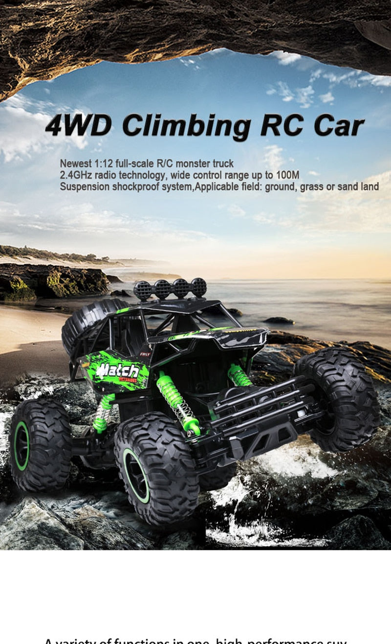 Robust Remote Control Monster Truck Featuring Shock-Resistant Suspension