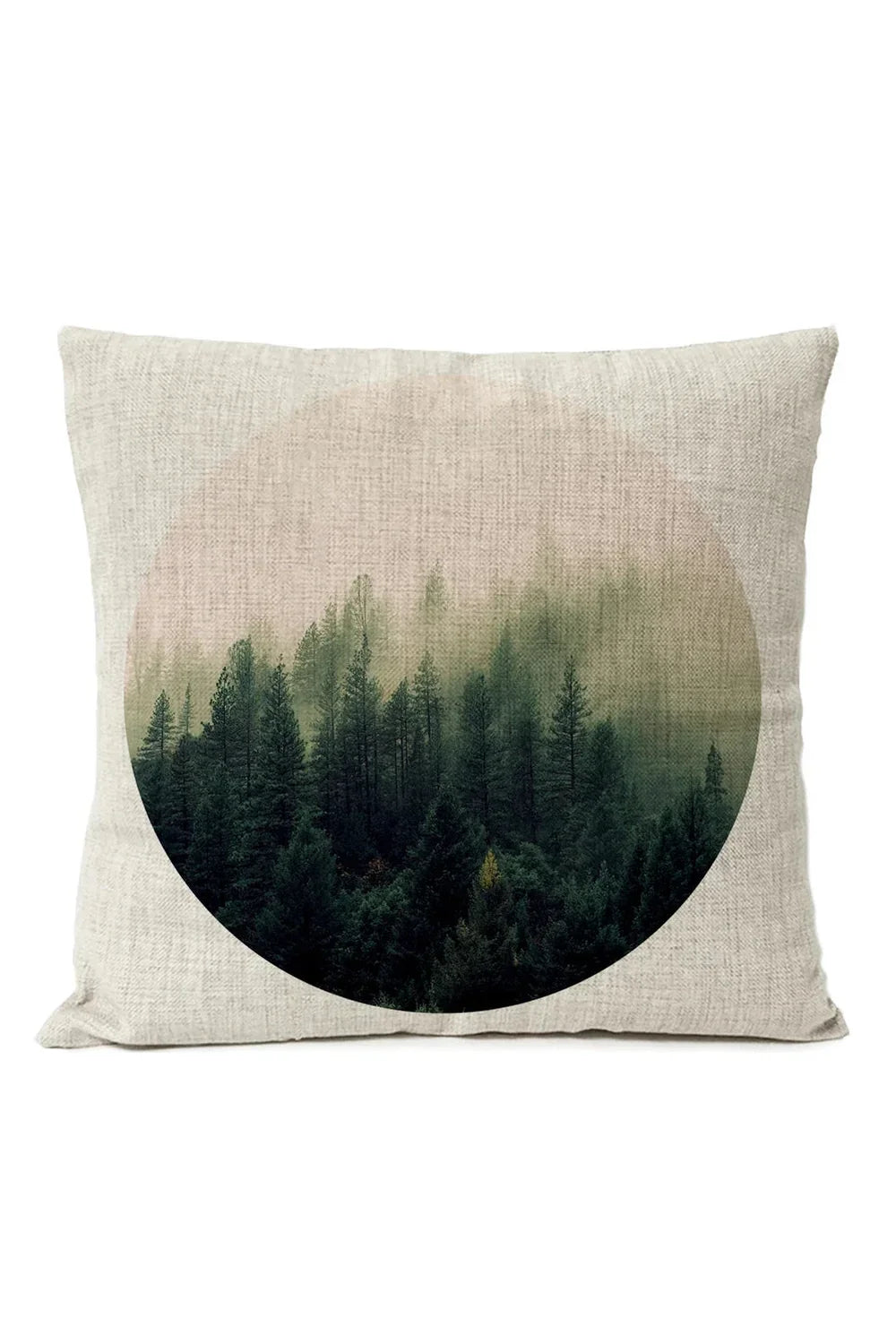 Linen Cushion Cover with Bear Design
