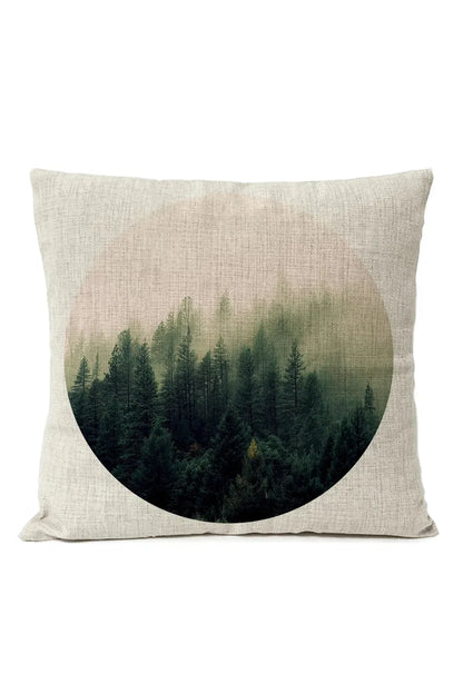 Linen Cushion Cover with Bear Design