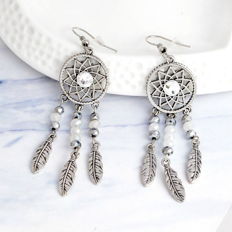 Enchanting Silver Gemstone Drop Earrings