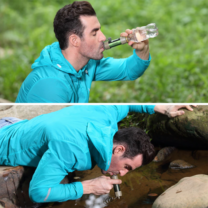 Compact Water Purification Straw for Clean Hydration Anywhere