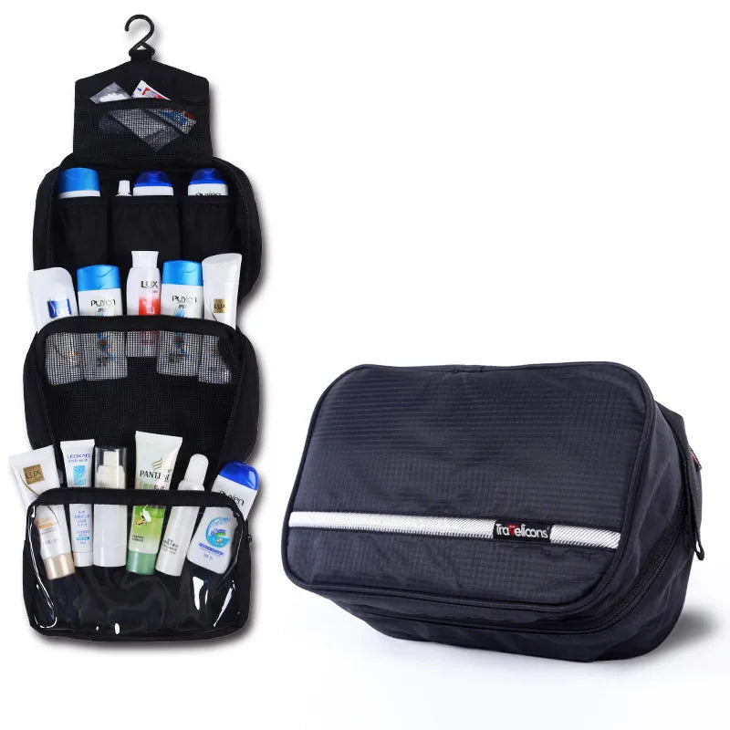 Water-Resistant Unisex Toiletry Bag with Handle – Travel Convenience