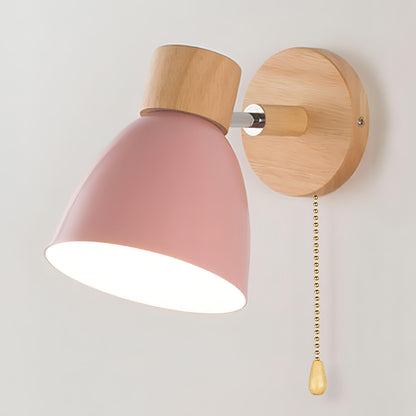 Wall Light in Scandinavian Design with Pull Switch Feature